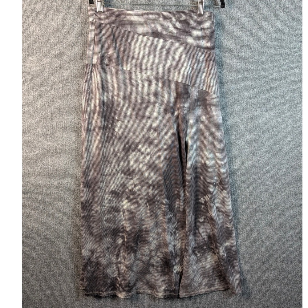 Myseree Gray y2k maxi skirt M tie dye front slit flowy Beachy Coastal Vintage
